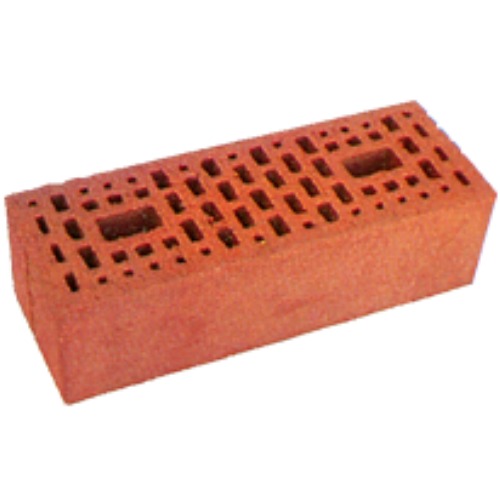 طوب احمر مثقوب حامل مقاس 40×15×11.3 سم مقاومة الضغط 297 كغم/سم2 | مصانع اليمامة للطوب الأحمر